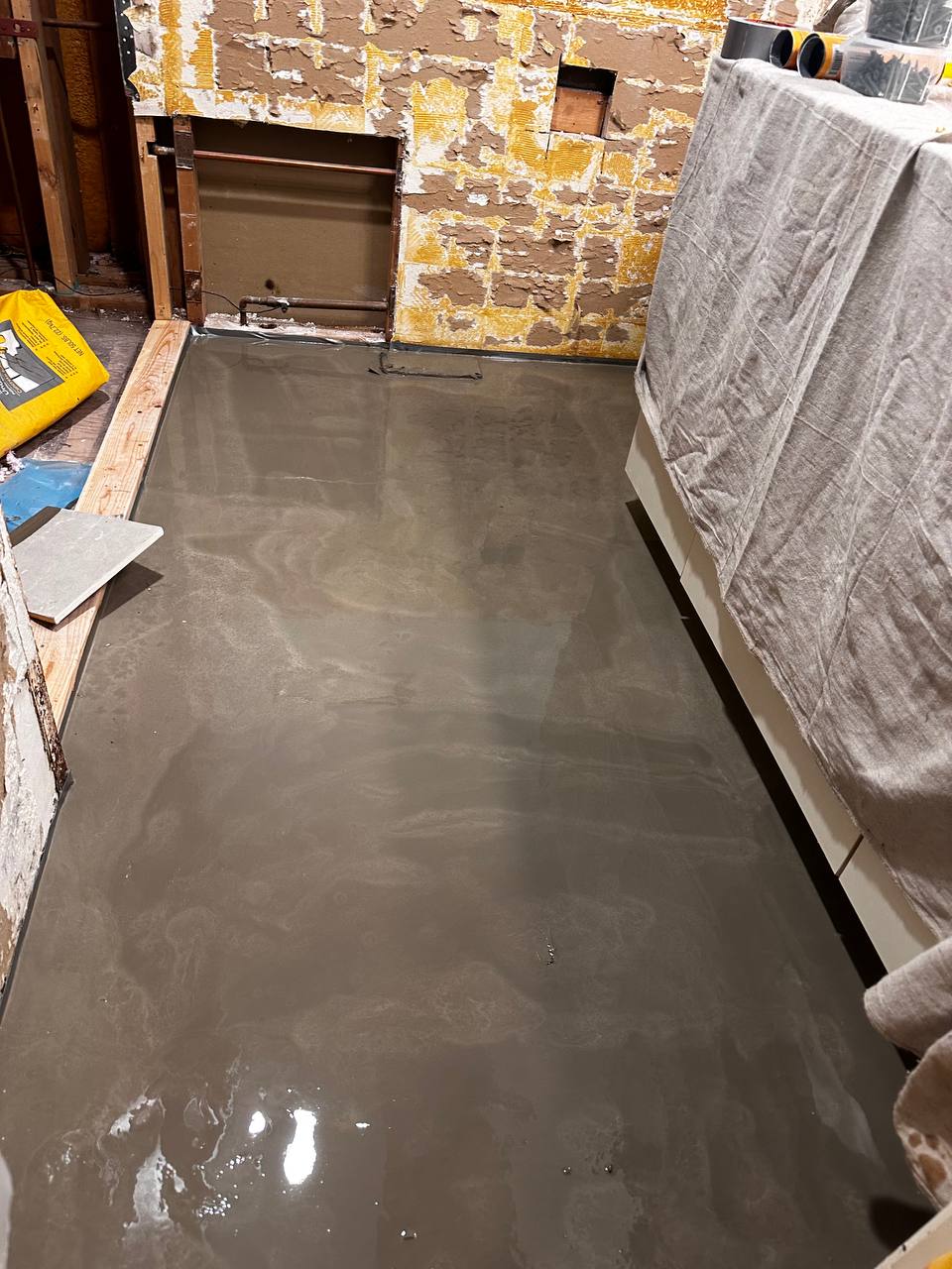 Bathroom Floor Mortar Cure