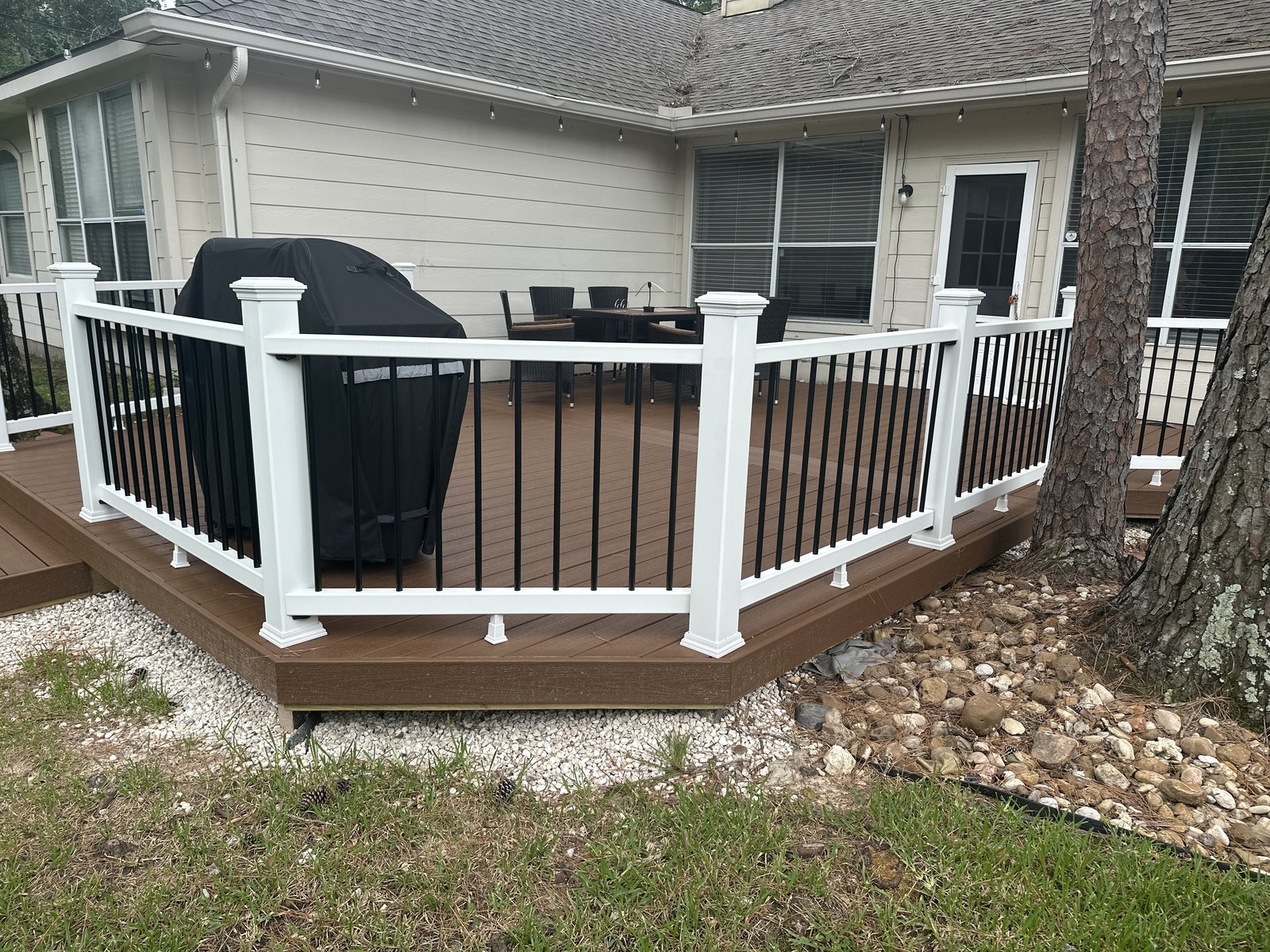 Composite deck install in progress Texas home
