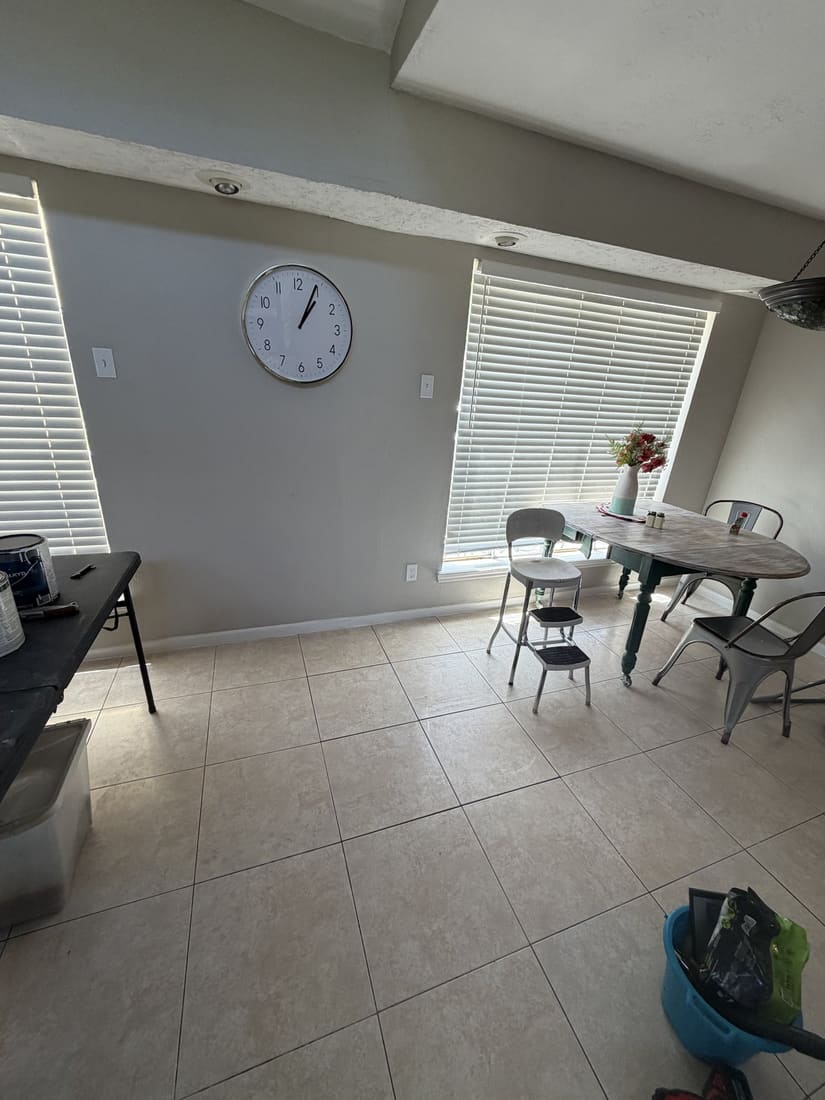 Pony-wall tile after — finished install