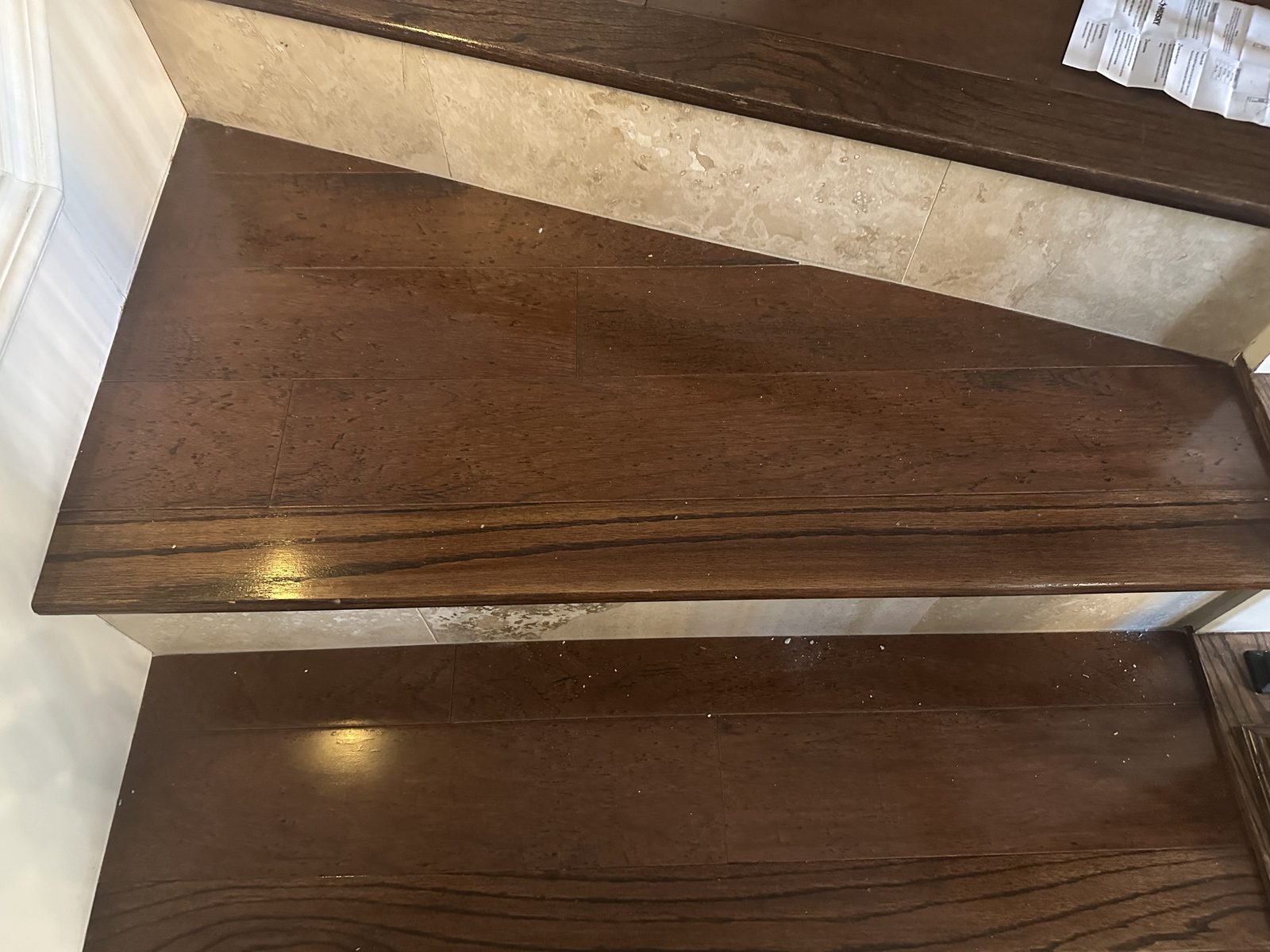 Hardwood and stone stair refit Grand Harbor