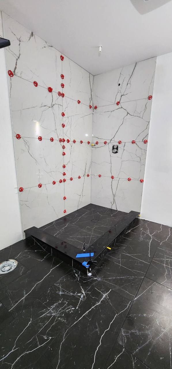 Walk-in shower conversion package — tub to shower install with frameless glass